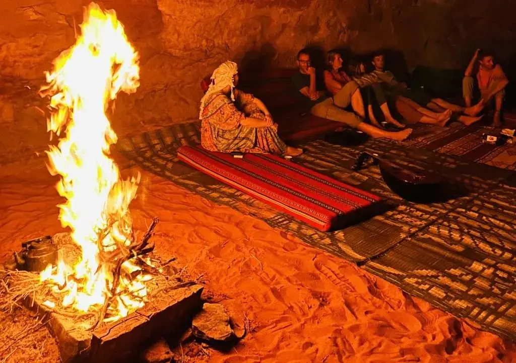 Sleeping under the stars in Wadi Rum